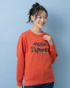 【SALE】Hush Puppies(ハッシュパピー) 裏起毛ロゴモチーフトレーナー【レディス】長袖