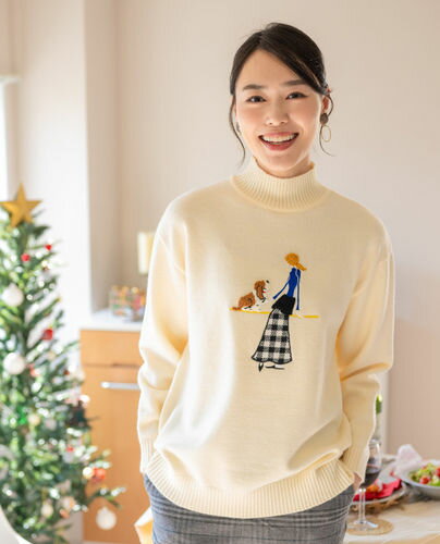 Hush Puppies（ハッシュパピー） パピーデザインニット　レディス　長袖のサムネイル