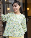 【SALE】Hush Puppies(ハッシュパピー) 花柄PTチュニック レディス 七分袖