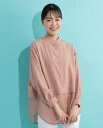 【SALE】Hush Puppies(ハッシュパピー) スパンローン気流染めシアー切替チュニック レディス 長袖