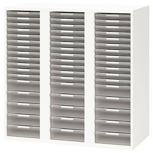 Rakuten - 法人様限定 キャビネット 収納 CWS-0909ALC-W A4用 3列・浅型12段・深型5段 下置用 ナイキ（NAIKI）