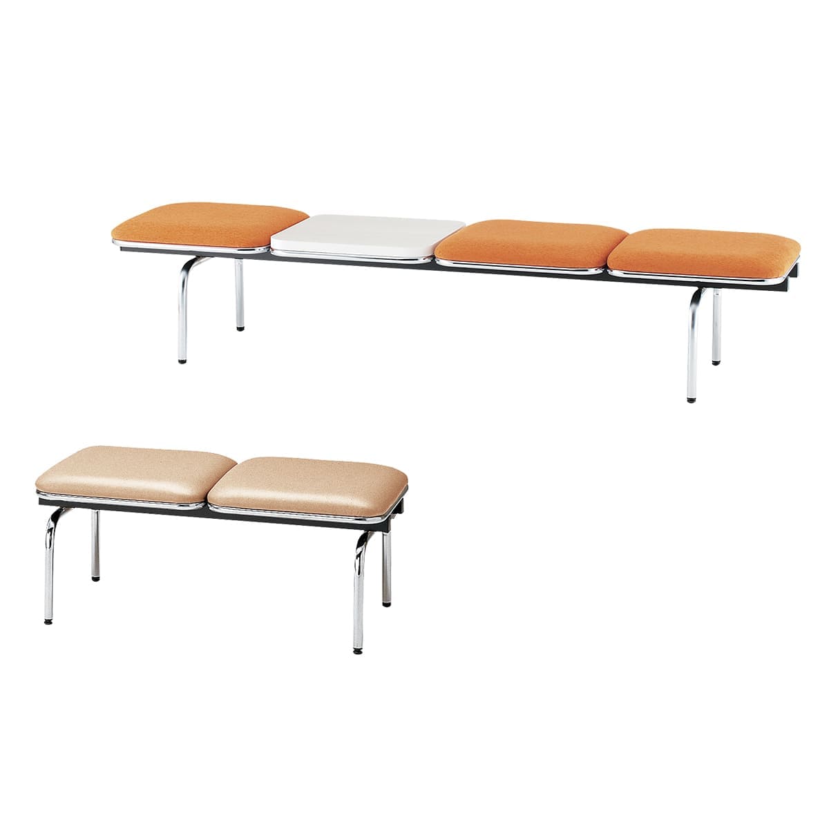 法人様限定 長椅子 ロビーチェア 待ち合い椅子 メディカルソファ FULシリーズ 背無タイプ 藤沢工業
