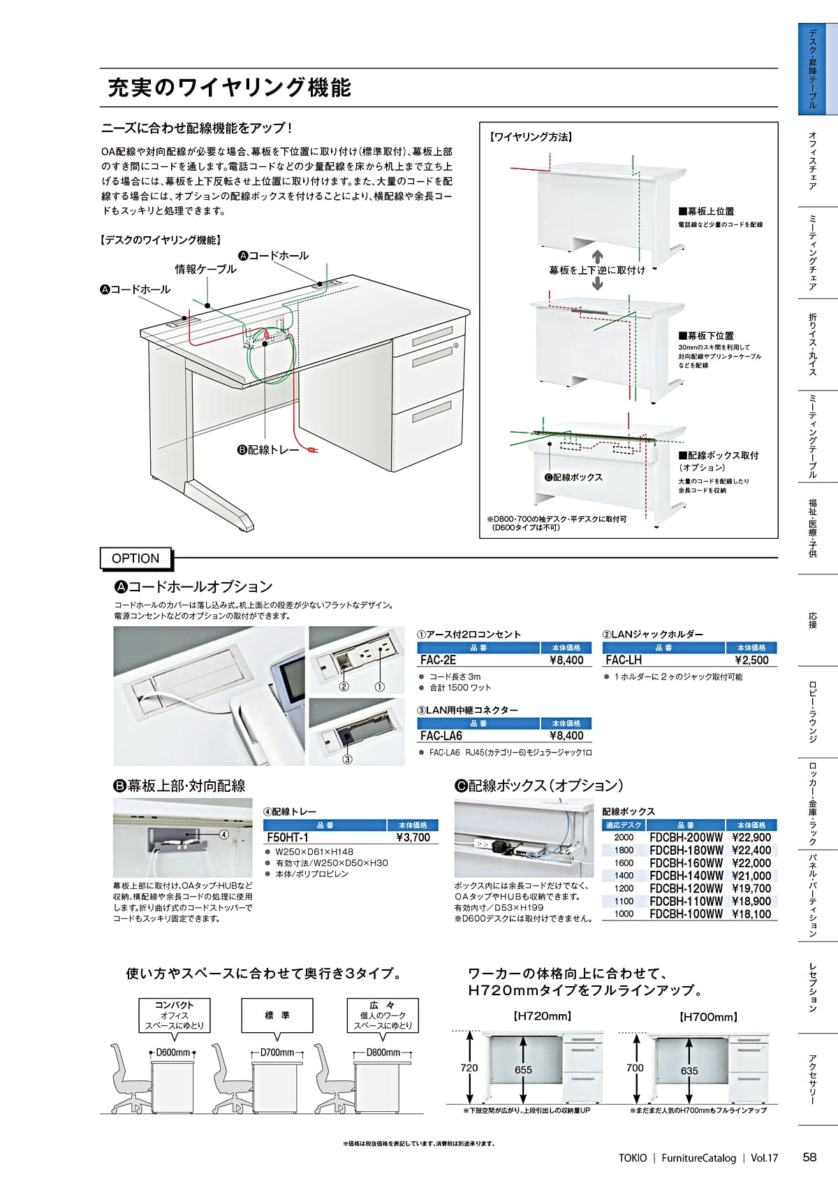 ハストネット楽天市場店の法人様限定 両袖デスク 机 F50SBH 両袖デスク D600 藤沢工業｜アングル3