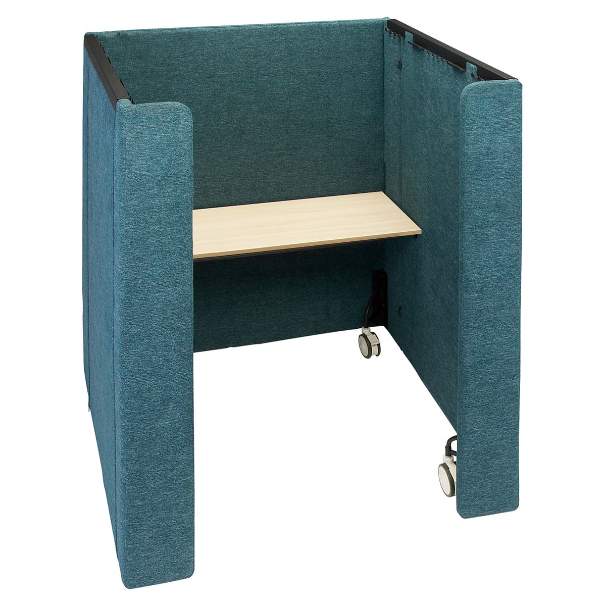 商品詳細（サイズ）■本体：スチール　フェルト　ポリウレタンフォーム　布張り■天板：低圧メラミン化粧板■エッジ：PVCエッジ■芯材：パーティクルボード　鋼板■固定プレート：鋼板　粉体塗装（ブラック） 小物フック付■脚部：φ100ウレタン双輪キ...