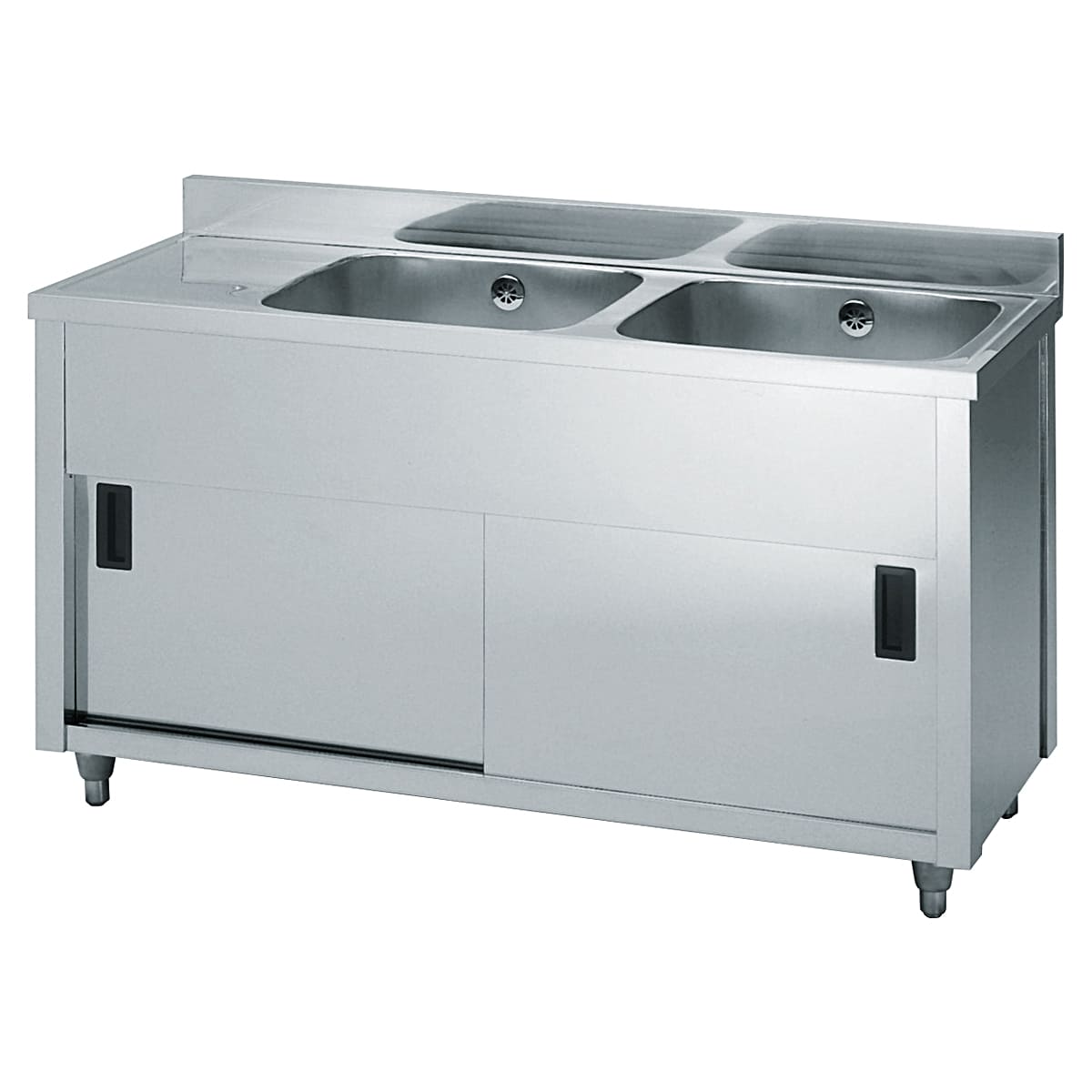 乐天商城 - 法人様限定 流し台 シンク 二槽水切キャビネットシンク APM2シリーズ 東製作所