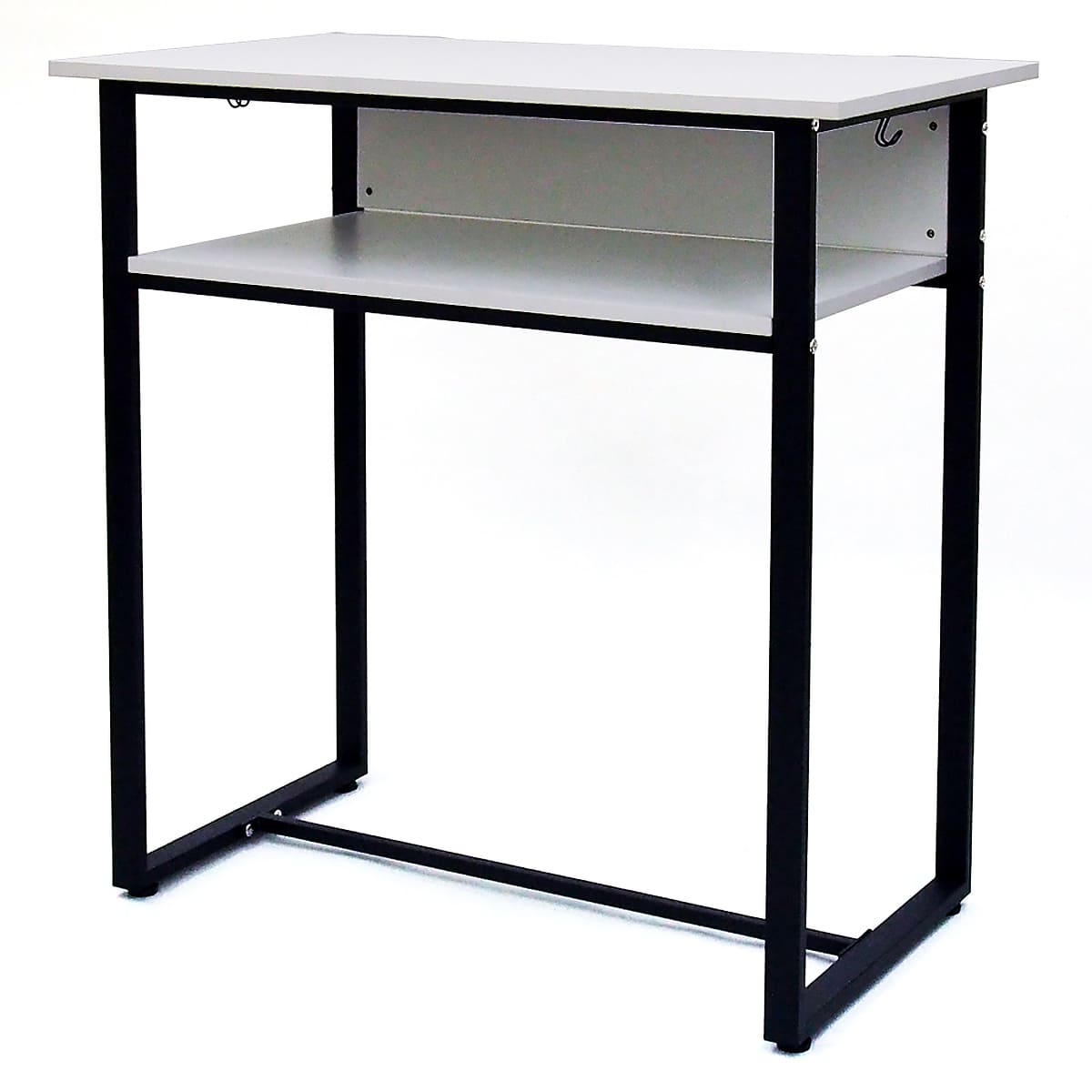 商品詳細（サイズ）■天板・幕板・棚板：低圧メラミン樹脂化粧木質ボード　PVCエッジ　配線用切り欠き有（天板・幕板）■フレーム：スチール（粉体塗装）■アジャスター：ポリプロピレン■付属品：荷物フック（スチール　粉体塗装）2個■サイズ：W100...