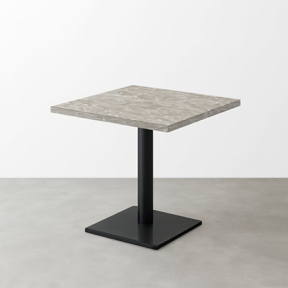 乐天商城 - 法人様限定 スナックテーブル キャバクラテーブル 大理石柄スナックテーブル（D550）グレーマーブル（グロス）正方形ベース脚セット ハストネット