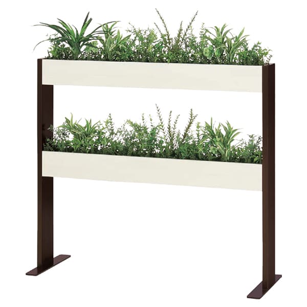 商品詳細（サイズ）■装飾：造花　5.5mmベニヤシート貼り　ハッポー■本体：アルミ押出材　アルミ押出材木目シート貼り仕上■脚：スチール焼付塗装■重量：7.7kg■サイズ：W900×D300×H1000■補足：完成品【注意事項】※寸法は葉の広...