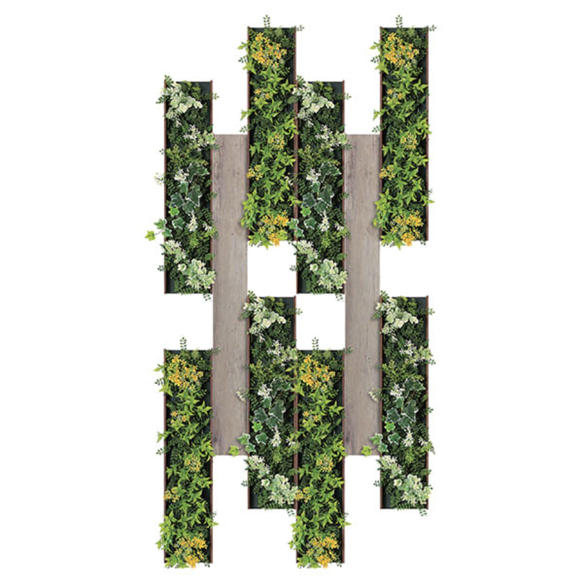 法人様限定 ベルク オフィス家具 フェイクグリーン グリーンパネル 組み合わせグリーン 10連 GM1589