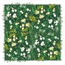 法人様限定 ベルク オフィス家具 フェイクグリーン グリーンパネル 連接パネル フラワー 45角4連 AM6401