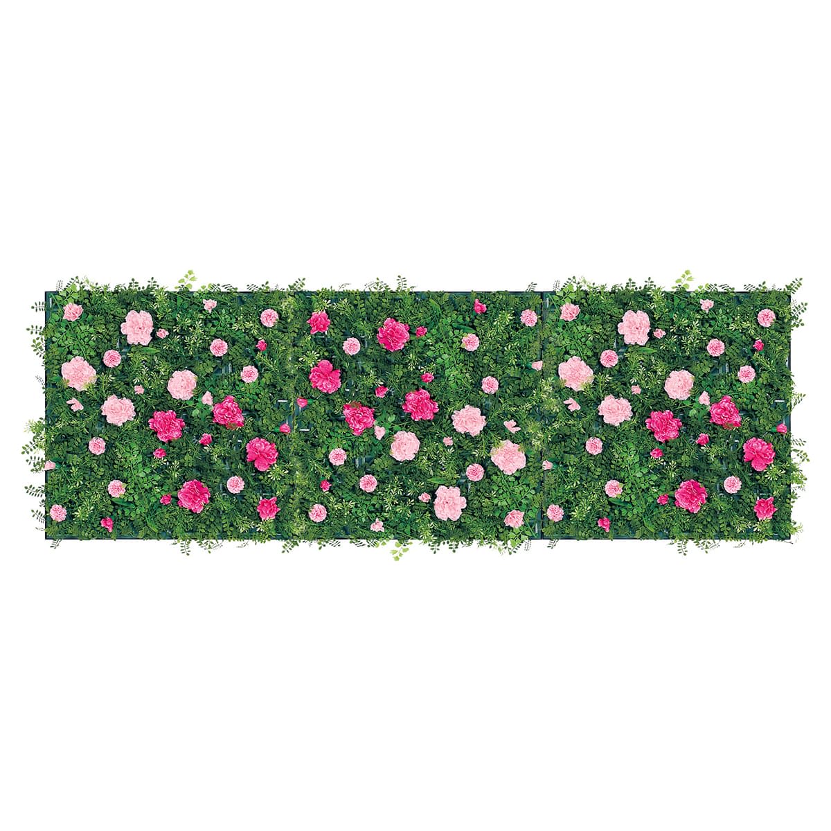 法人様限定 ベルク オフィス家具 フェイクグリーン グリーンパネル 連接パネル フラワー 45角3連 AM6404