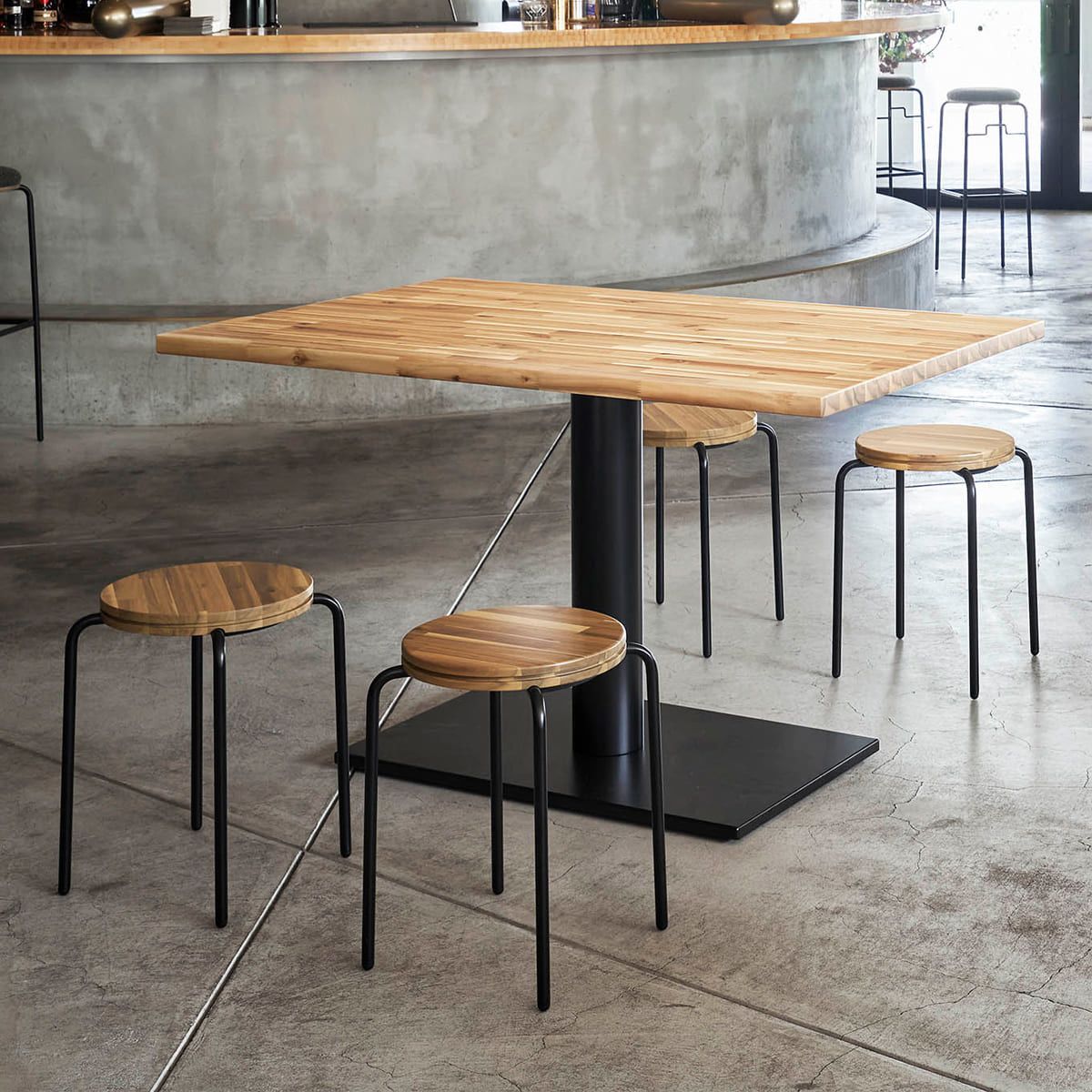 法人様限定 クレス 椅子 スチールスツール ポモット1 板座 [2]