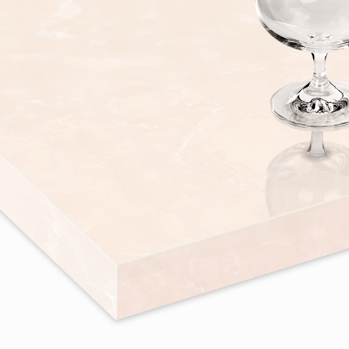 法人様限定 ハストネット 大理石柄スナックテーブル(D600)ローズマーブル(グロス)長方形ベース脚セット