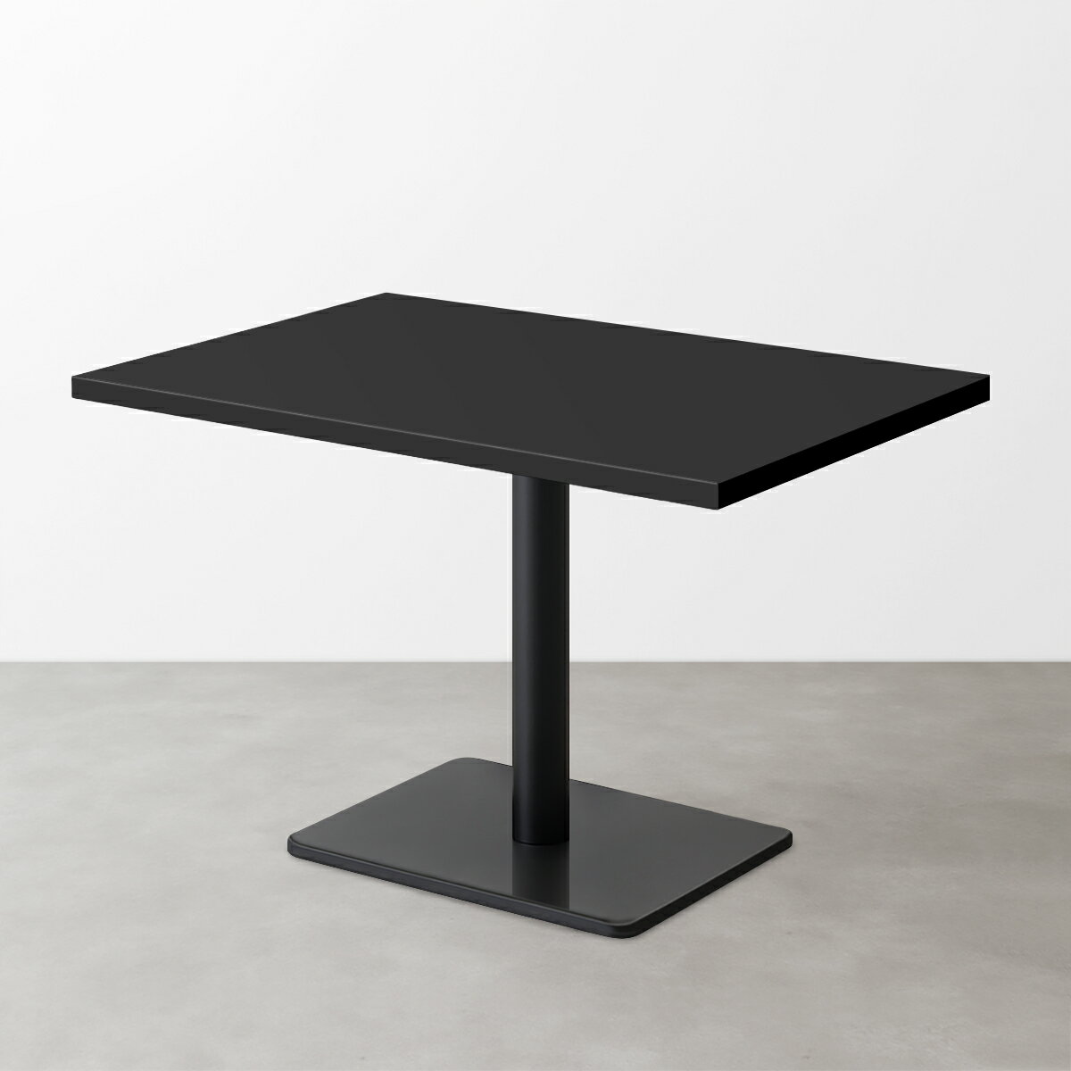 法人様限定 ハストネット スナックテーブル（D500）マットブラック 長方形ベース脚セット
