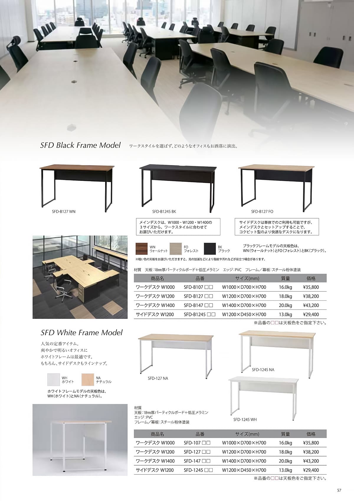 法人様限定 井上金庫 テーブル SFD サイドデスク ホワイトフレーム SFD-1245 [3]
