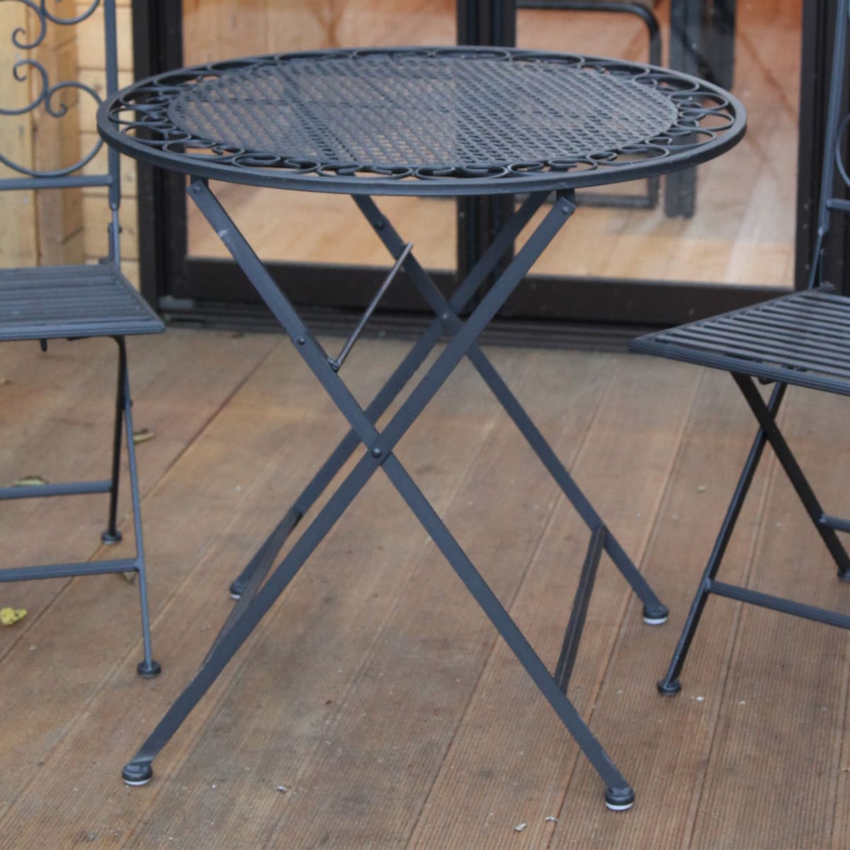 法人様限定 ジャービス ガーデン家具 ガーデンテーブル 折り畳みアイアンテーブル2型