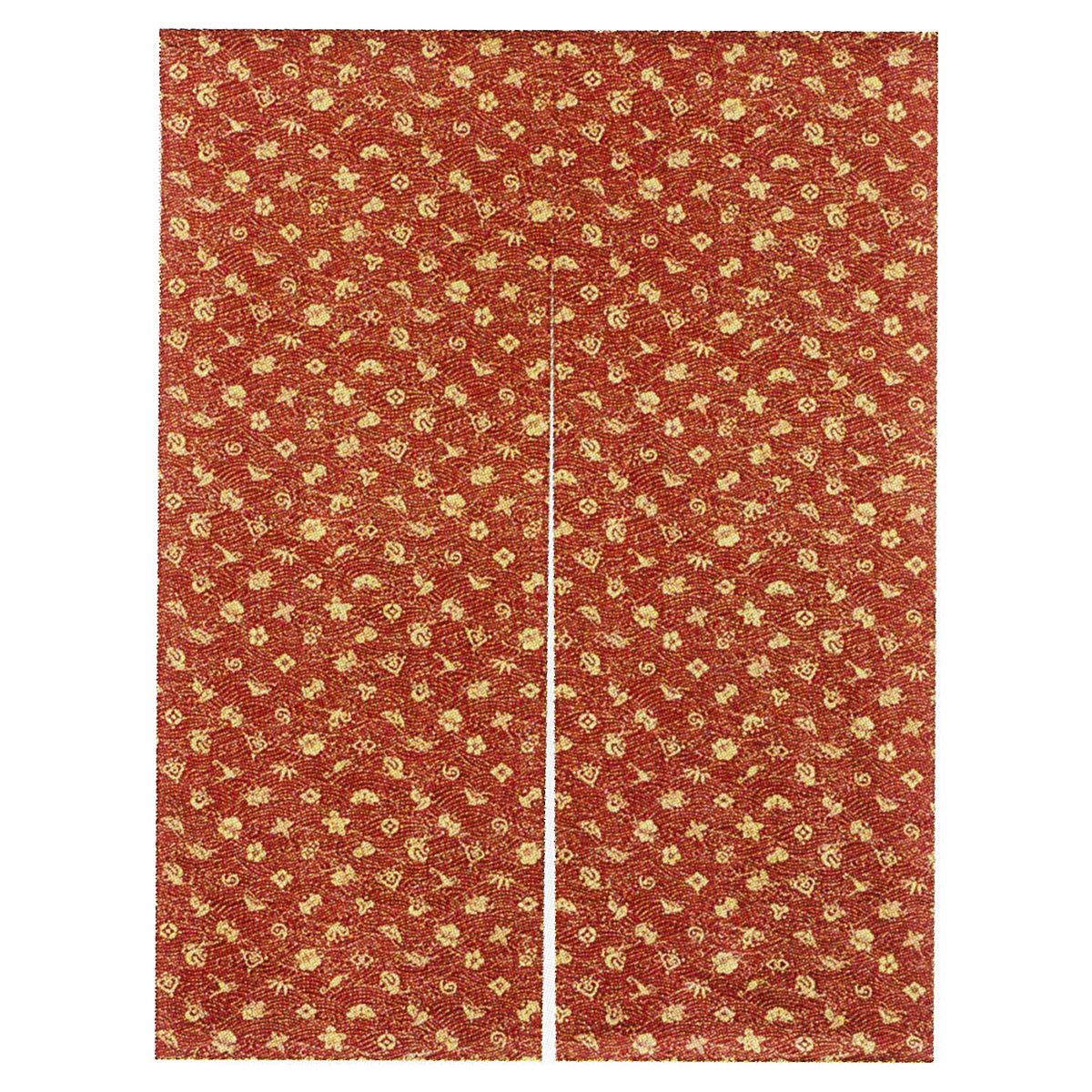 法人様限定 工夫庵 柄おぼろ のれん 宝尽くし（栗梅） NOD8052TU