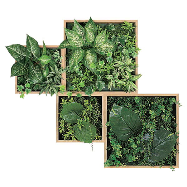 Leafy Plants - 法人様限定 グリーンパネル フェイクグリーン 連接グリーン 4連 GM1754 ベルク
