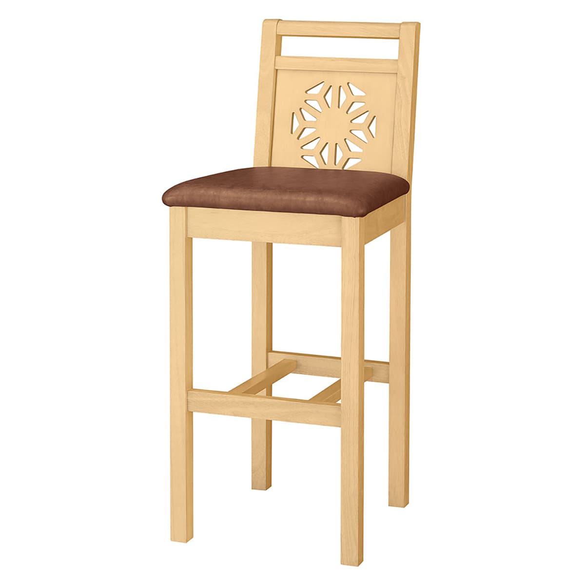 法人様限定 丸勝 木製 カウンターチェア 宇治 スタンド椅子 [2]