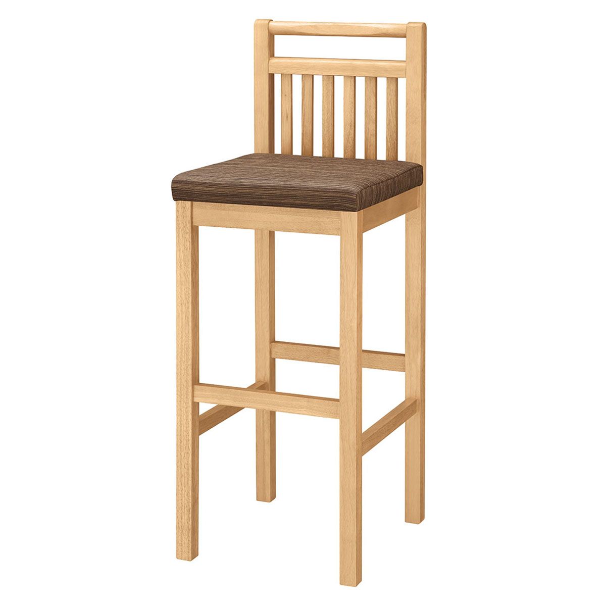 法人様限定 丸勝 木製 カウンターチェア 黒滝 スタンド椅子