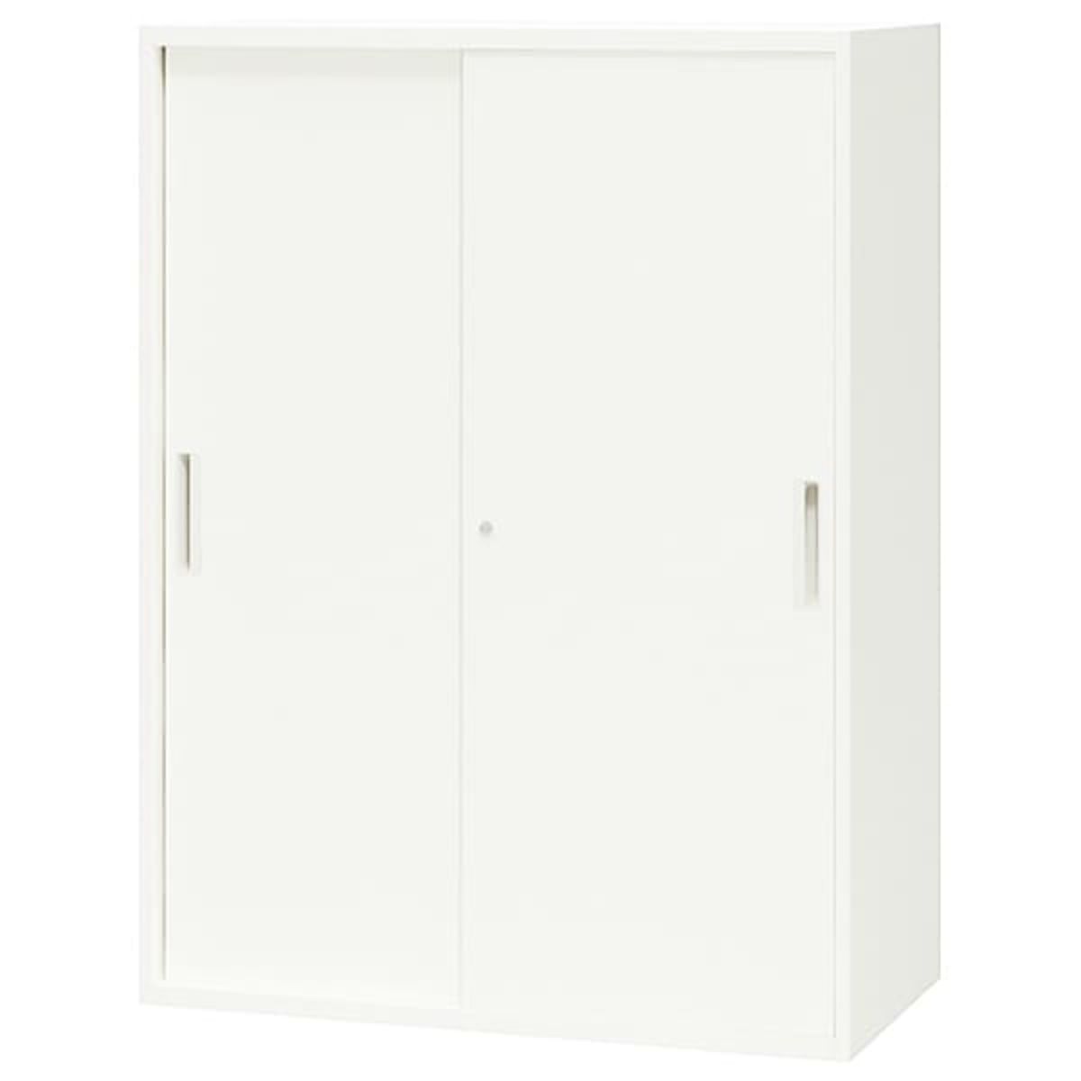 法人様限定 ナイキ（NAIKI） キャビネット オフィス家具 書庫 CW-0912H-WW 引違い戸