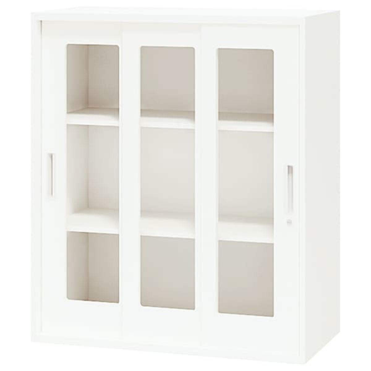 法人様限定 ナイキ（NAIKI） オフィス家具 書庫 CWS-0911HG3-WW 引違い3枚戸