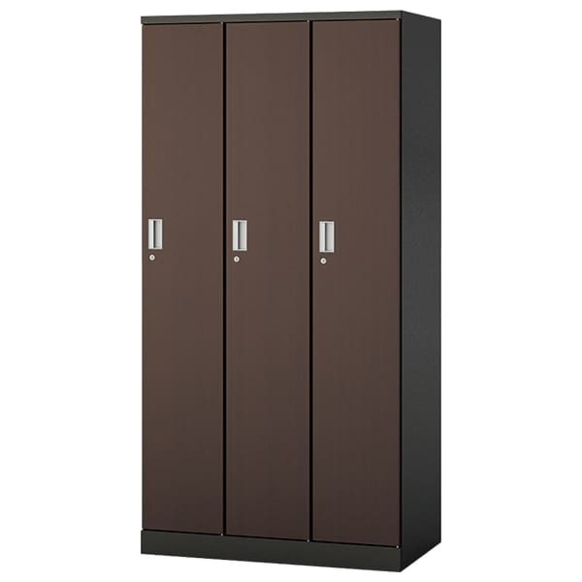 法人様限定 ナイキ（NAIKI） オフィス家具 ロッカー HLN3M-DW 内筒交換錠タイプ 3人用