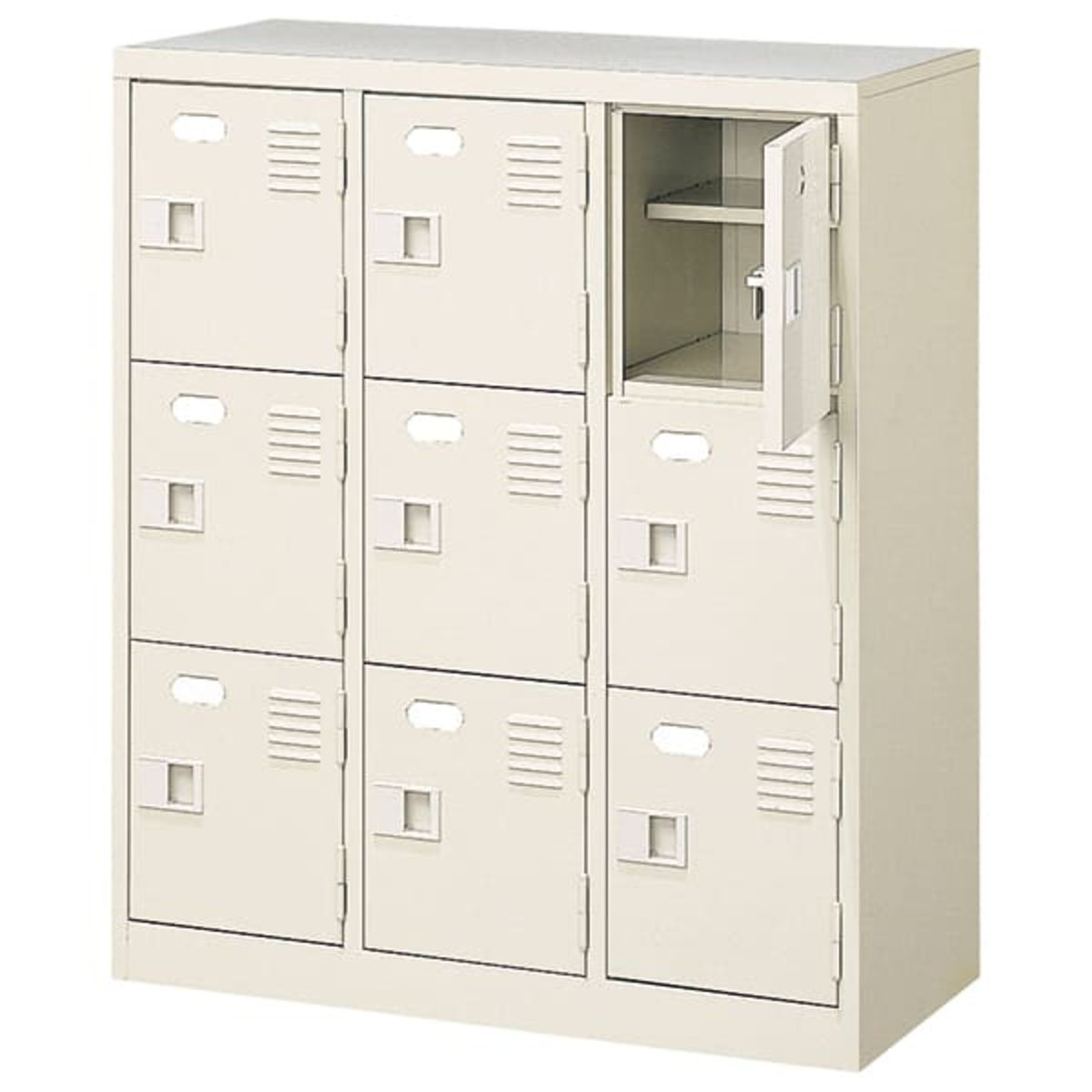 法人様限定 ナイキ（NAIKI） オフィス家具 シューズボックス SB シリーズ 扉付 中棚付 3段