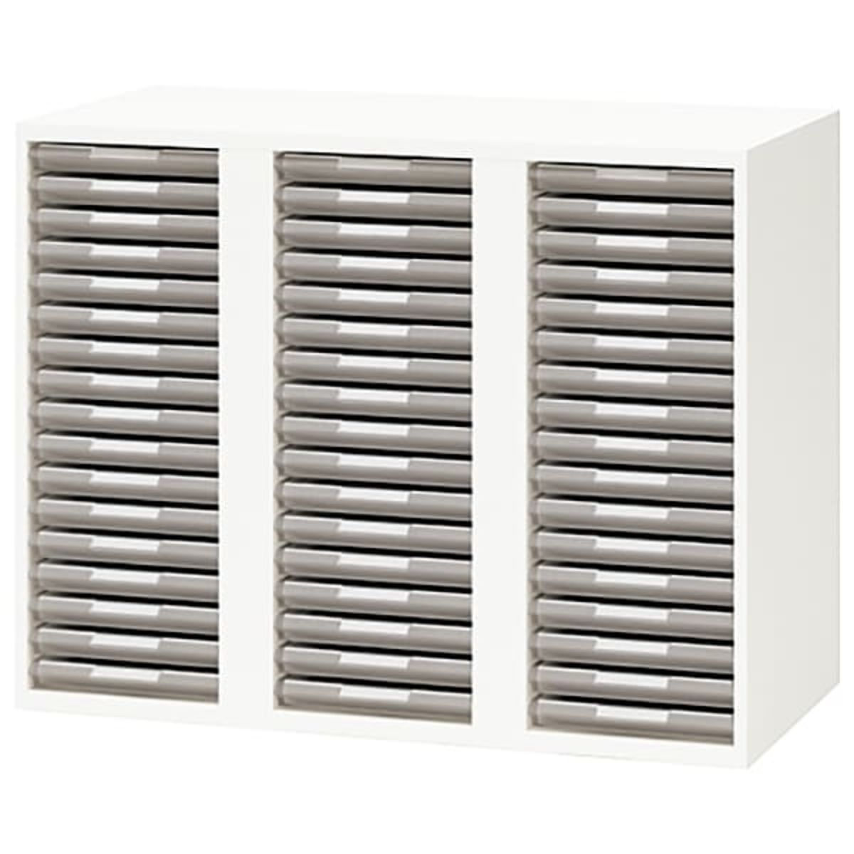 楽天ハストネット楽天市場店法人様限定 ナイキ（NAIKI） キャビネット オフィス家具 書庫 CW-0907ALS-W A4用 3列・浅型17段 下置用