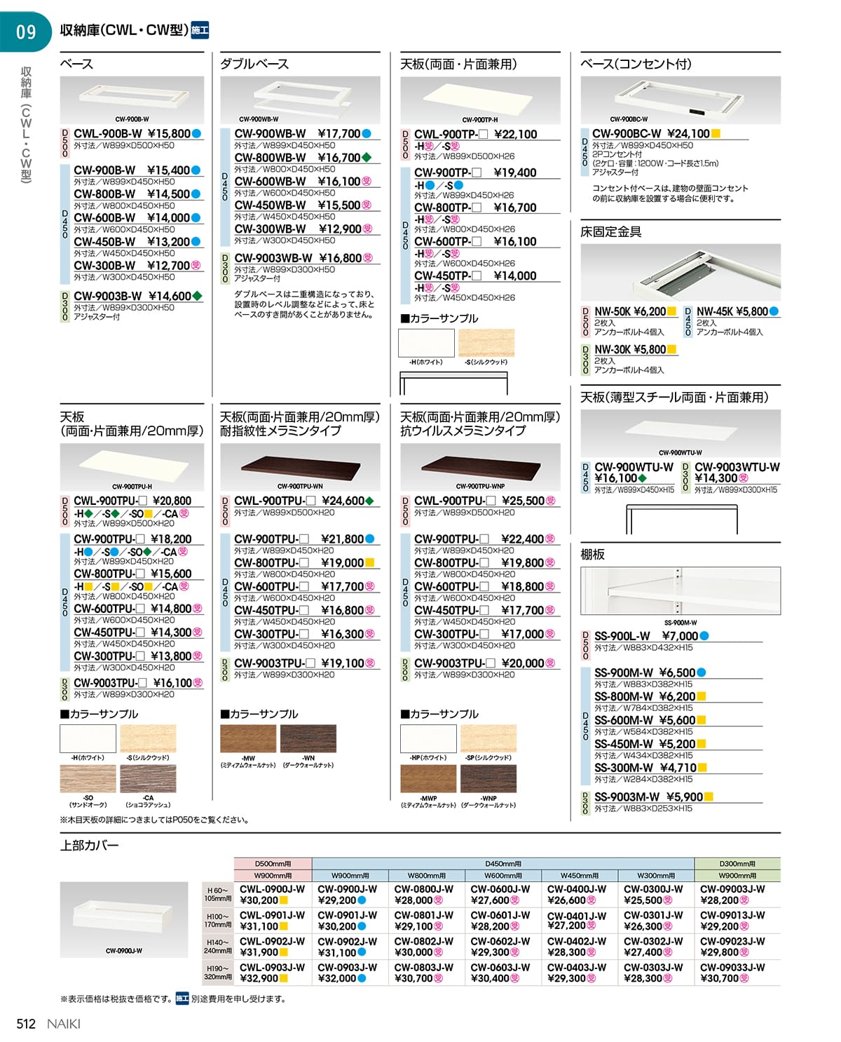 法人様限定 ナイキ(NAIKI) キャビネット オフィス家具 書庫 CW-0618K-WW 両開き戸 [3]
