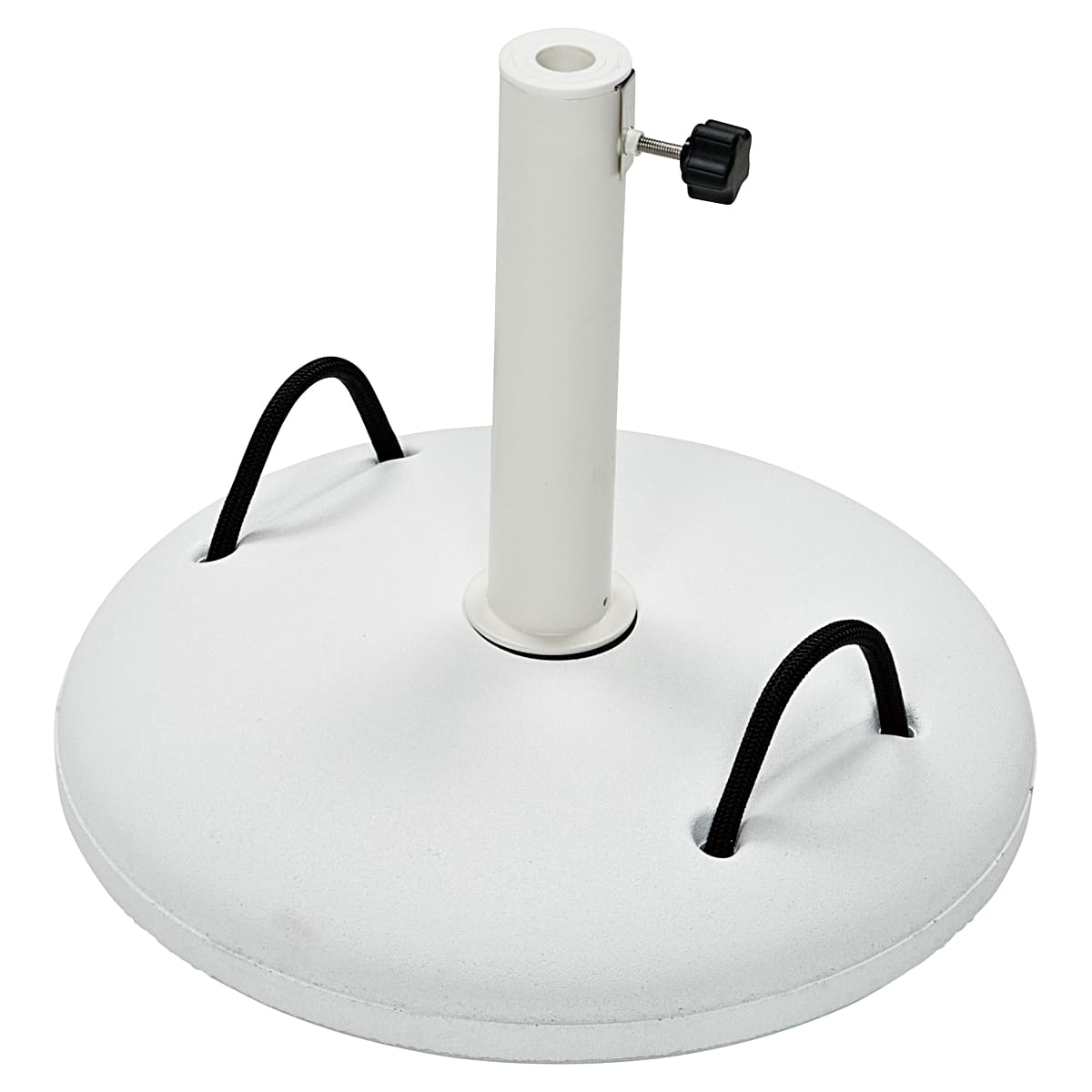 法人様限定 ニチエス ガーデン家具 パラソルベース 4912／ホワイト（運搬用ハンドル付）