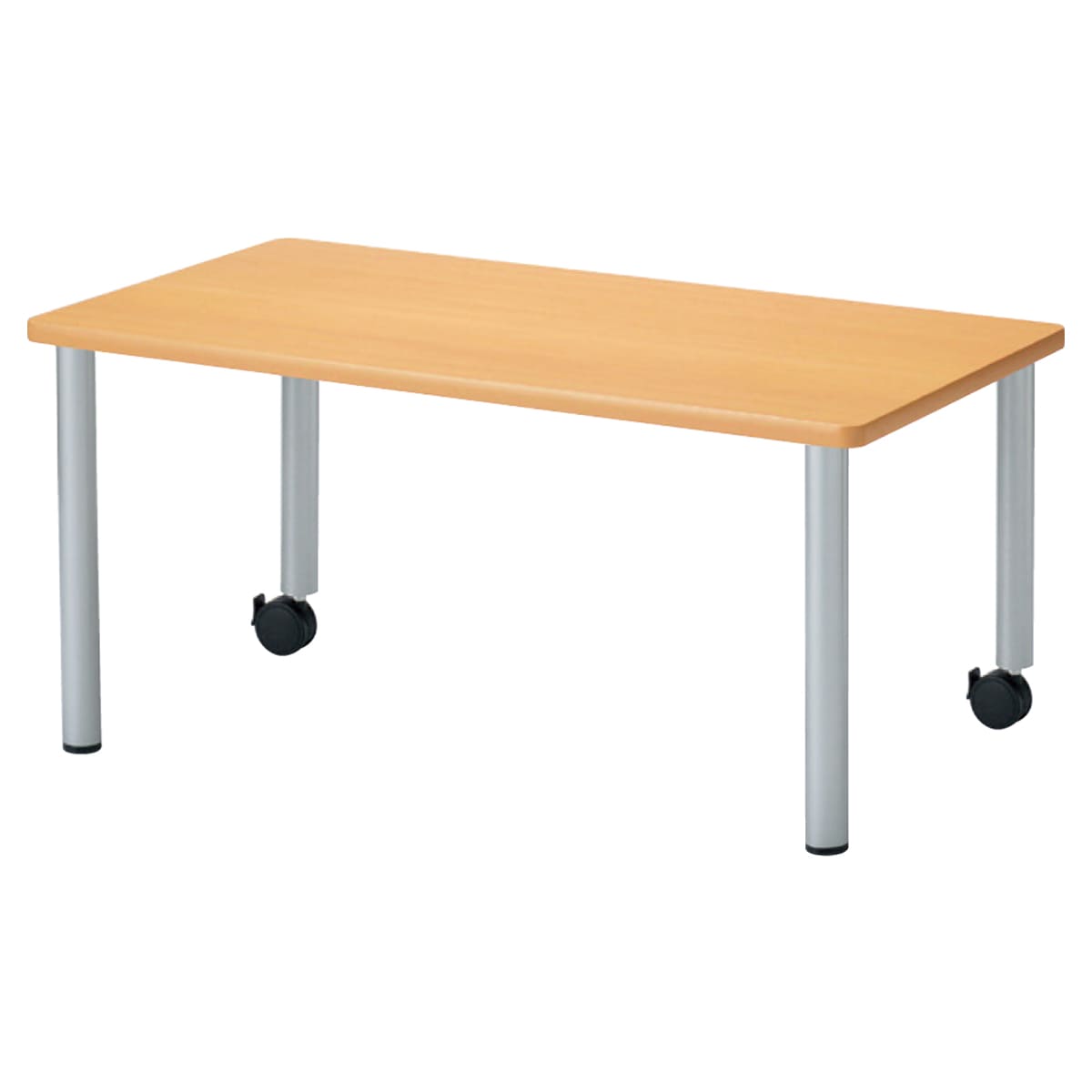 法人様限定 ニシキ工業 キッズ家具 キッズテーブル ER テーブル 片側キャスター脚 長方形