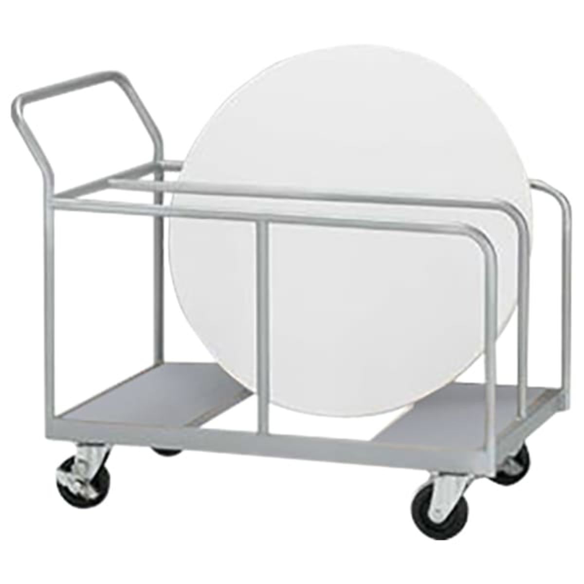 商品詳細（サイズ）■本体：スチールパイプ塗装（φ25.4）■双輪：125φキャスター（2個ストッパー付）■積載台数：10台（φ900・φ1200）■サイズ：W700×D1160～1460×H973■補足：お客様組立品／サイズ選択／キャスター...