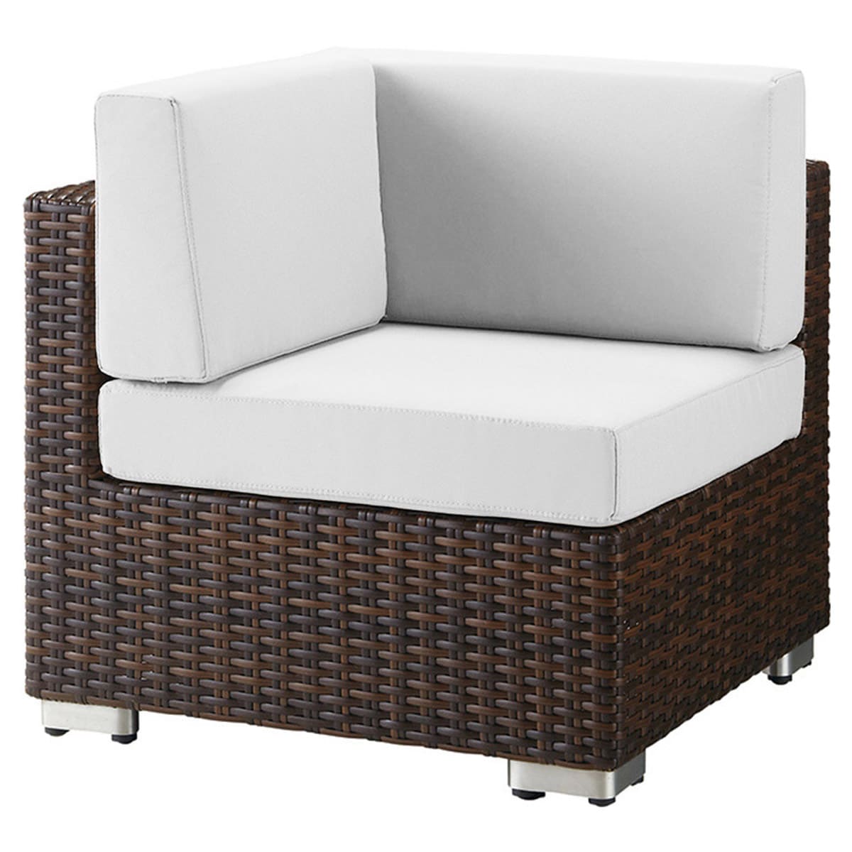 商品詳細（サイズ）■主材：アルミ角　ポリエチレン樹脂ピール編み（ダークブラウン）■背座部：クッション （座裏ヒモ縛り式）■脚部：アジャスター付■重量：約12.4kg■サイズ：W690×D690×H700（SH400）■補足：完成品／張地選択...