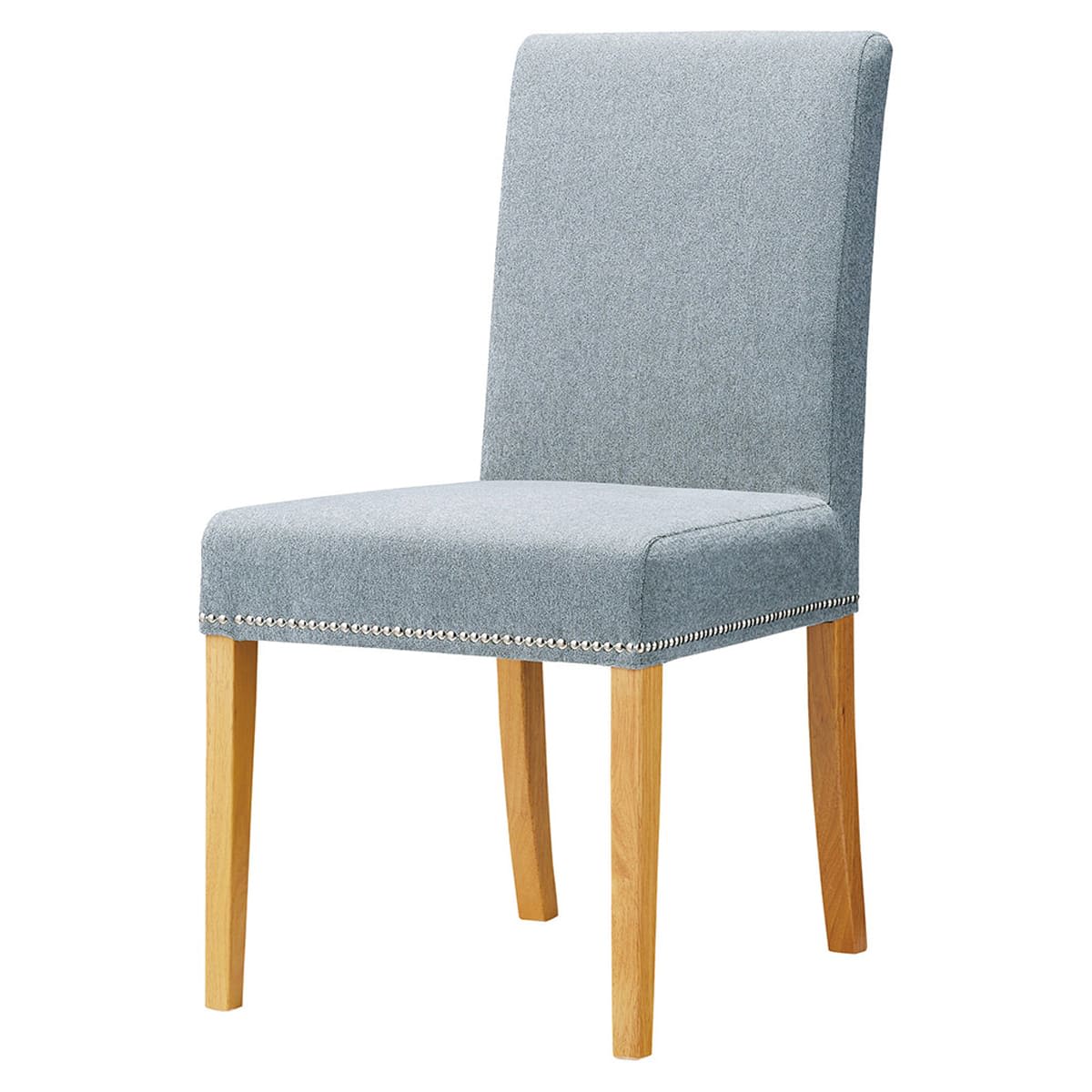 商品詳細（サイズ）■主材：天然木（ゴム材）■座側面：鋲打ち仕上げ（ナチュラル／銀色　ダークブラウン／金色）■サイズ：W430×D535×H830（SH430）■補足：完成品／カラー選択／張地選択／脚カット可北海道、沖縄、離島及び中継を伴う場...