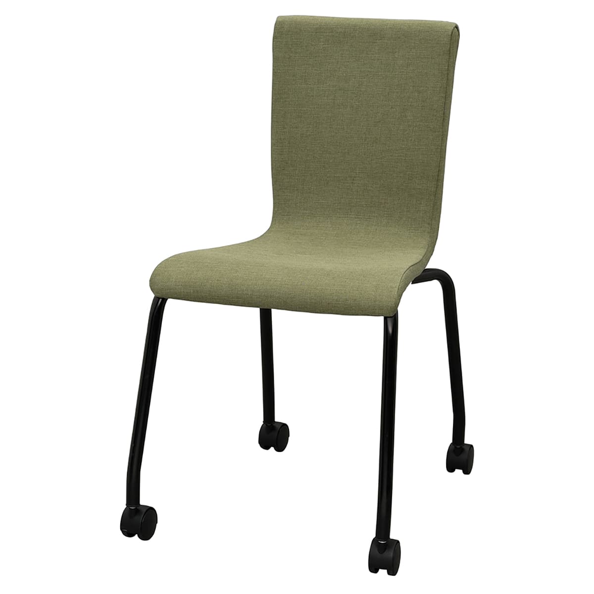 法人様限定 アールエフヤマカワ 椅子 ミーティングチェア ファブリックキャスターチェア ブラック脚 RFC-FPCA