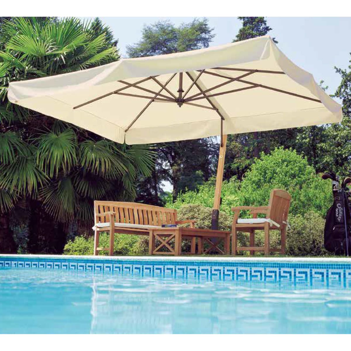 法人様限定 タカノ ガーデン家具 ガーデンパラソル カプリ・レーニョ スクエアタイプ