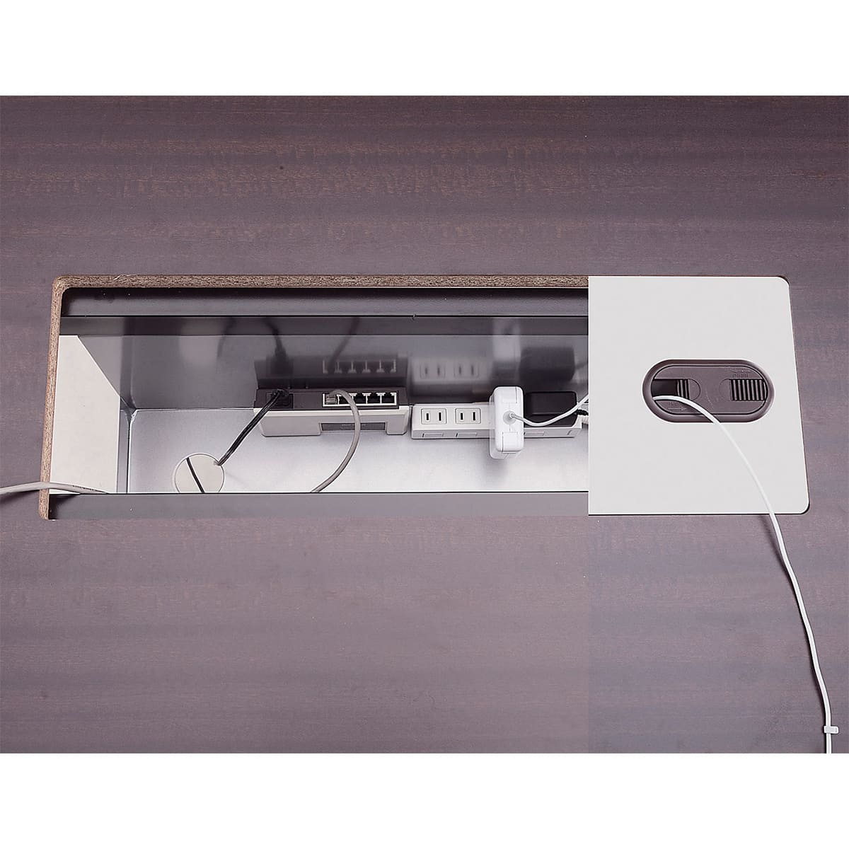 法人様限定 藤沢工業 ミーティングテーブル TOB-Cテーブル 配線ボックス付 [3]