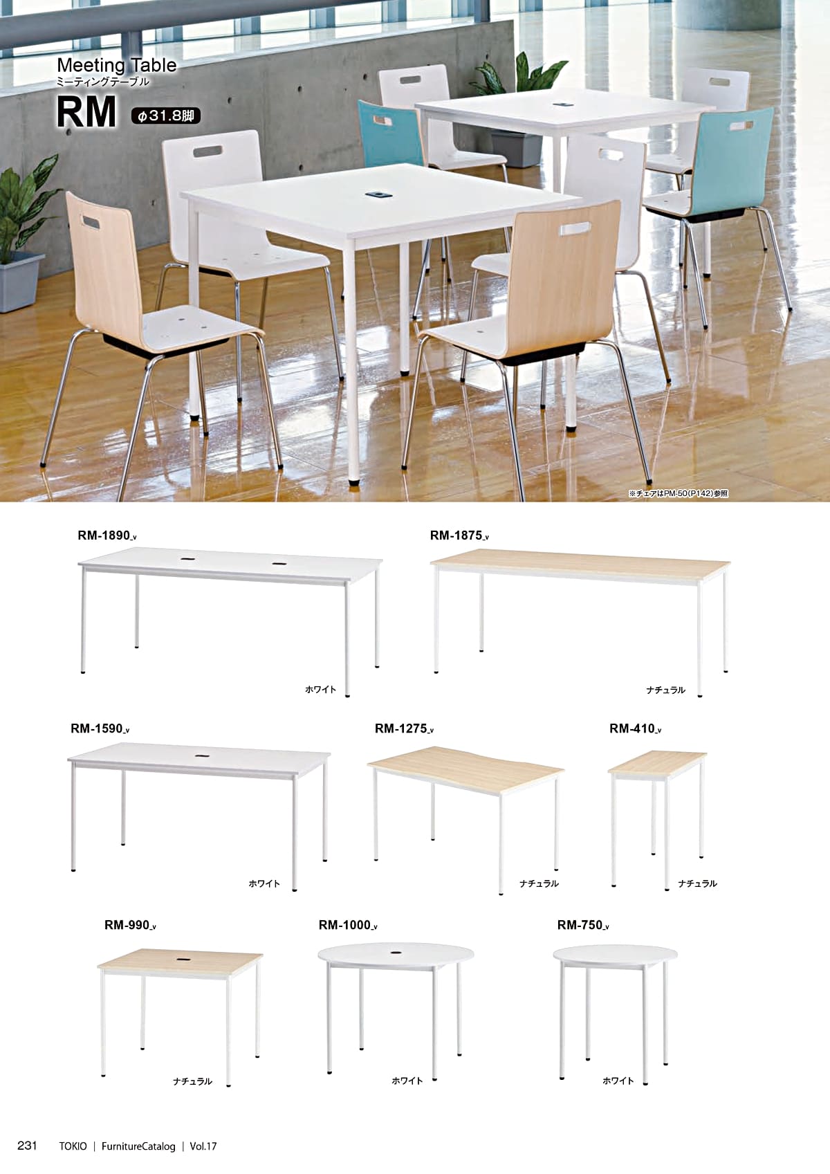 法人様限定 藤沢工業 ミーティングテーブル RMテーブル 丸型天板 キャスター脚