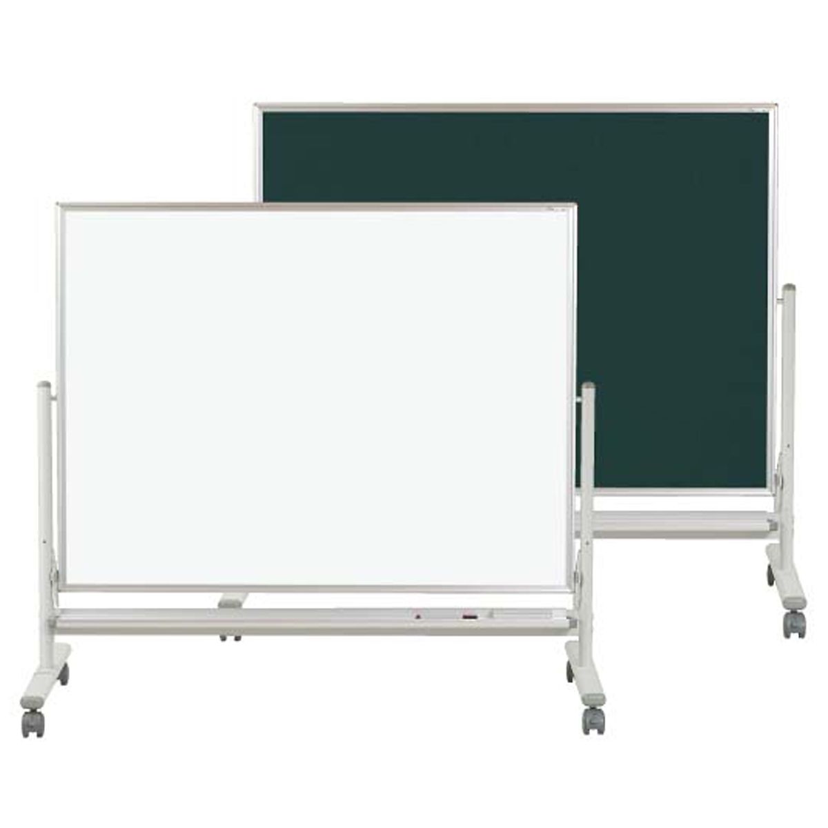 法人様限定 馬印 オフィス家具 ホワイトボード・案内板 低位置ホワイトボード/黒板 両面脚付 MSHL