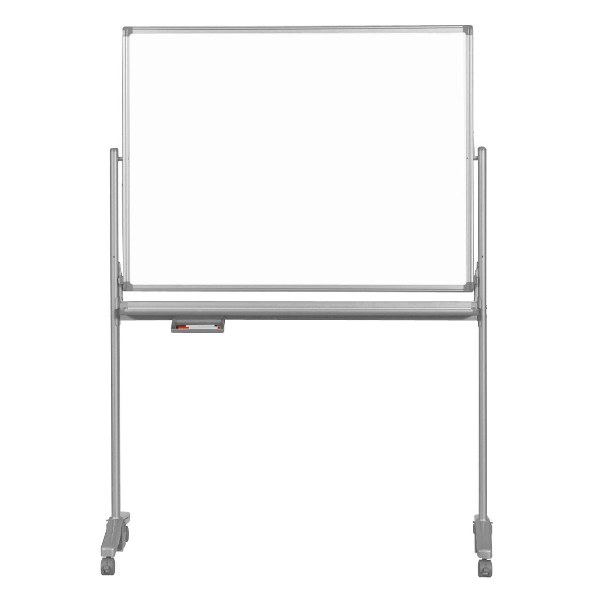 法人様限定 馬印 オフィス家具 ホワイトボード・案内板 ホワイトボード両面脚付 AXシリーズ ホーローホワイト 無地/無地