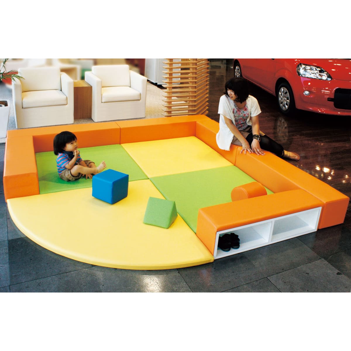 法人様限定 弘益 キッズ家具 キッズマット KID-B925 シューズBOX [2]