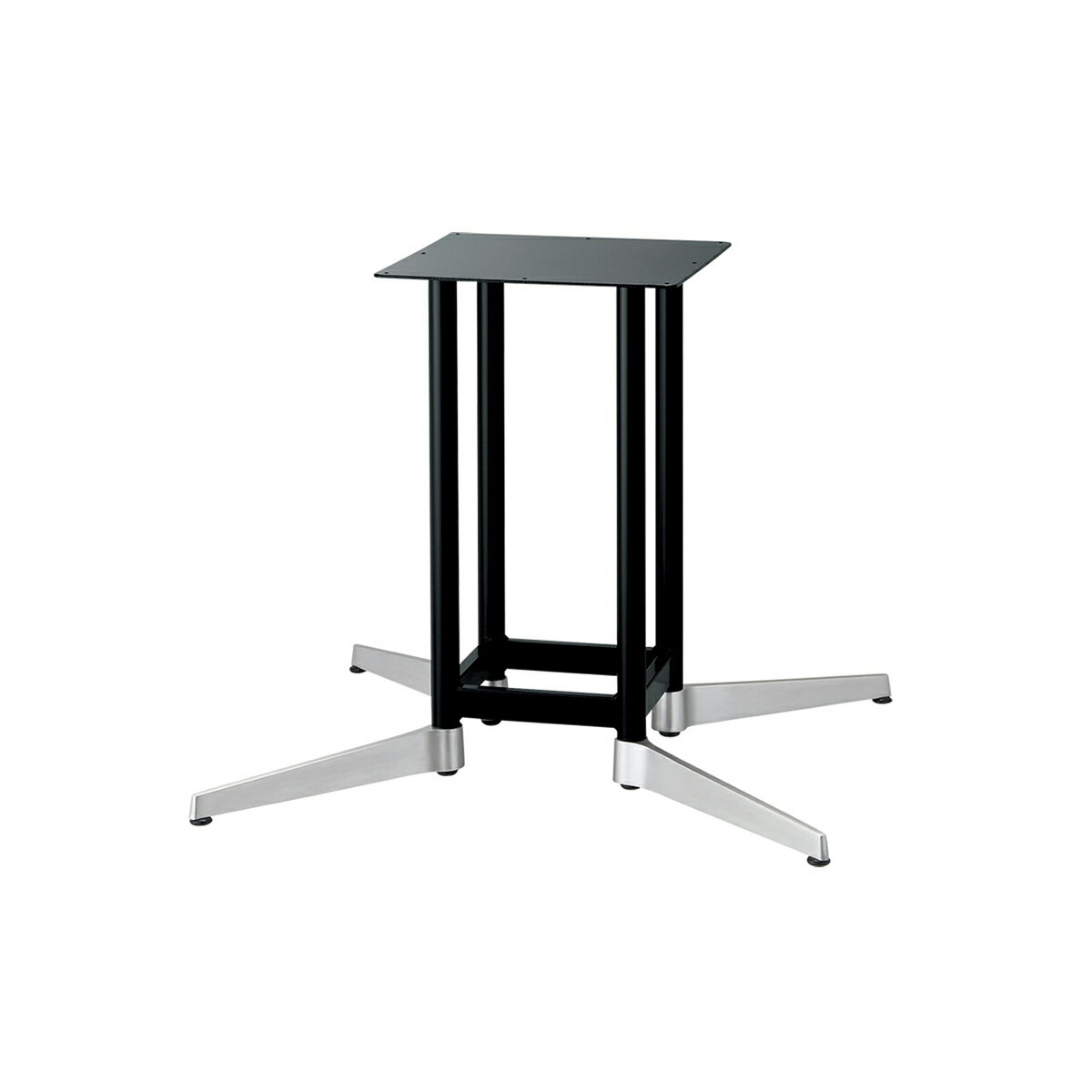 商品詳細（サイズ）■材質：　　ポール：スチール　　ベース：アルミ鋳物■機能：脚の開き可動式■備考：アジャスター付■適合天板サイズ：　　正方形：W1200×D1200　　丸形：φ1500■サイズ：W780×D780×H320～700■受板：400×400■丸ポール：φ38.1■ポール芯々：W250■補足：お客様組立品／サイズ選択【注意事項】※ご注文の際は、ポールの芯々寸法をご指定下さい。北海道、沖縄、離島及び中継を伴う場合は、追加送料が必要ですので別途ご案内致します。