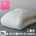 甲州羽毛ふとん 100超長綿 プレミアムゴールドラベル ポーランドマザーグース95％ 二層式 シングル 1.2kg入 羽毛布団 (9512S)