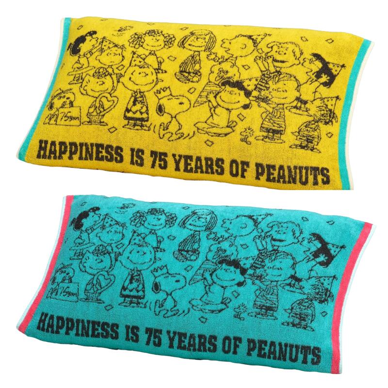 スヌーピー 西川 のびのびタオルピローケース まくらカバー 枕カバー（PN5668） XT65206686 イエロー・グリーン