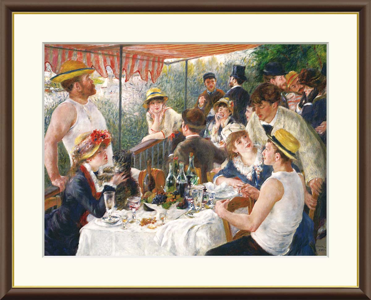 Rakuten - 絵画 インテリア 部屋 玄関に飾る絵画 風水 フランス インテリア アートパネル 額入り ルノワール 52×42cm 壁掛け 絵 額入り リビング アートポスター おしゃれ 壁飾り 新築祝い プレゼント 友人 額絵 金運 ライジング