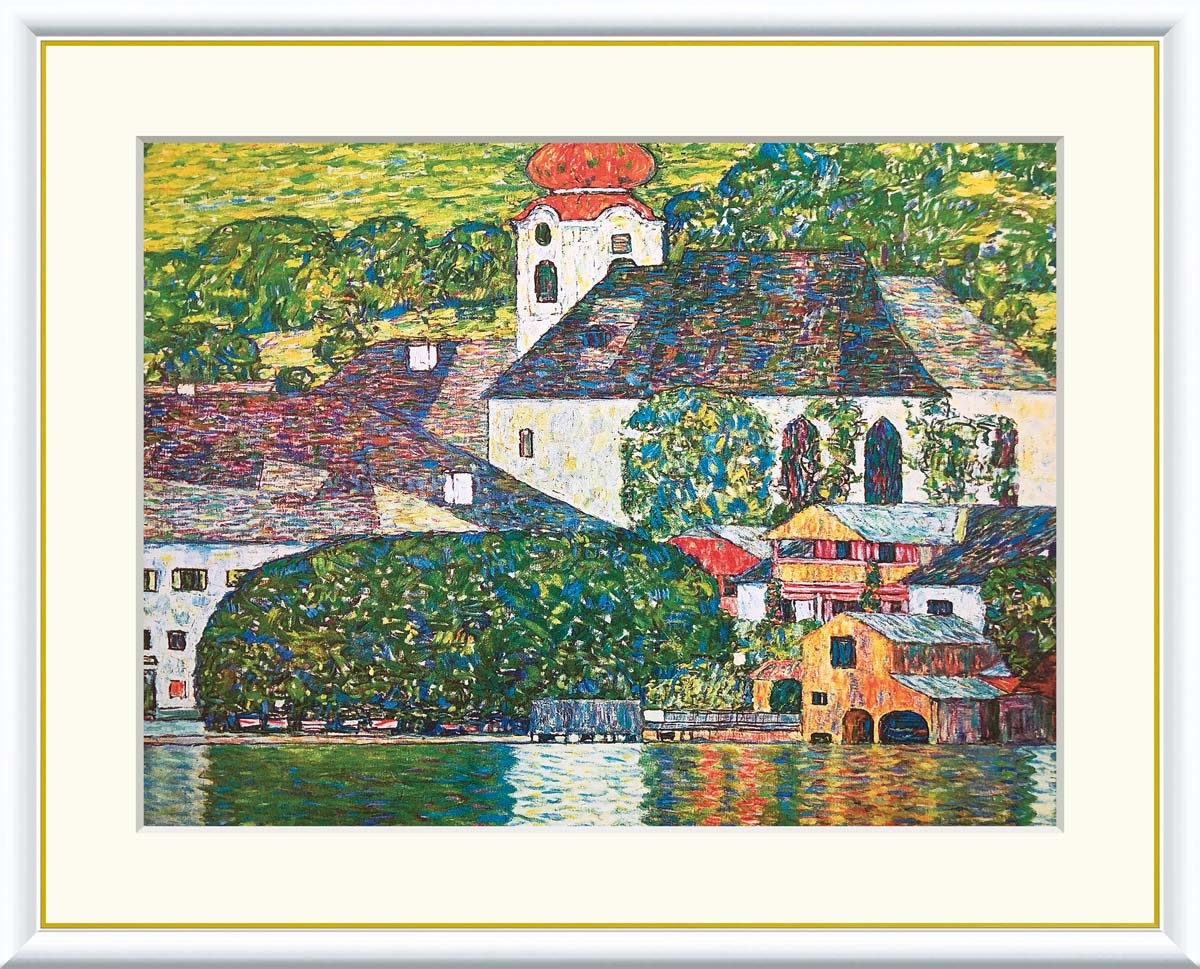 Rakuten - 絵画 インテリア 部屋 玄関に飾る絵画 風水 ウィーン インテリア アートパネル 額入り クリムト 52×42cm 壁掛け 絵 額入り リビング アートポスター おしゃれ 壁飾り 新築祝い プレゼント 友人 額絵 金運 ライジング