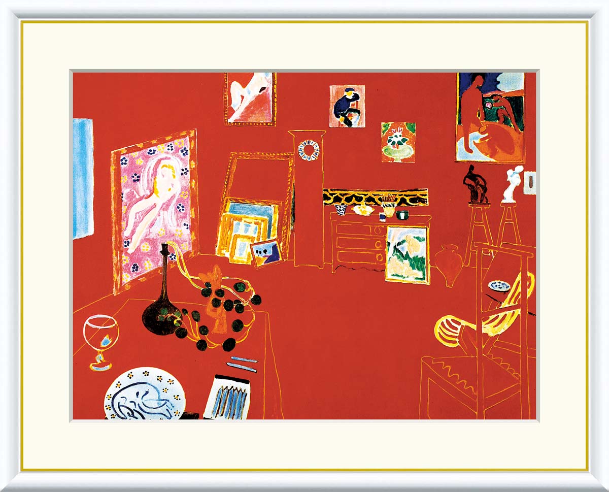 絵画 インテリア 部屋 玄関に飾る絵画 風水 フランス インテリア アートパネル 額入り マティス 52×42c..