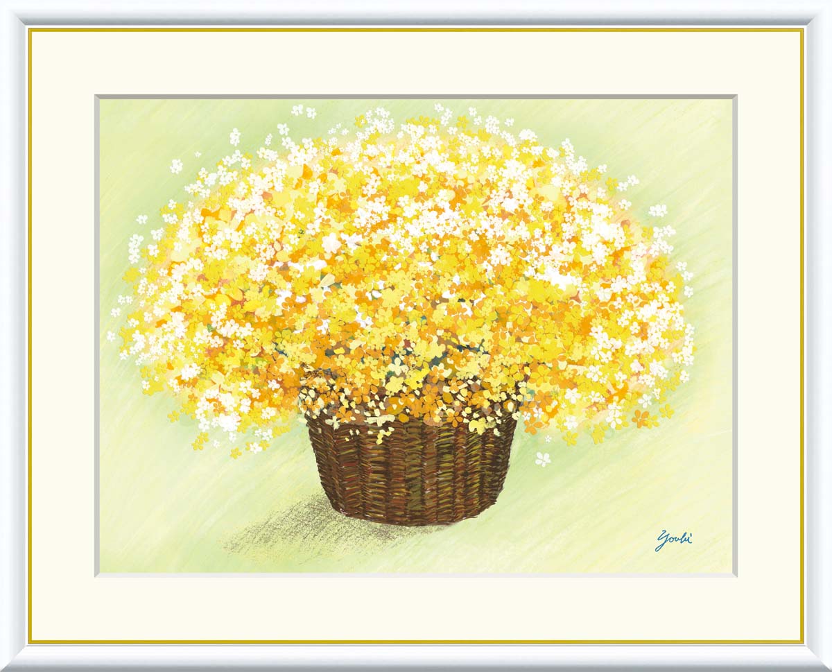 【ポイント10倍！4日20時から11日1時59分】絵画 インテリア 部屋 玄関に飾る絵画 風水 インテリア アートパネル 額入り 花 ブーケ 52×42cm 壁掛け 絵 額入り リビング アートポスター おしゃれ 壁飾り 新築祝い プレゼント 友人 額絵 金運 ライジング