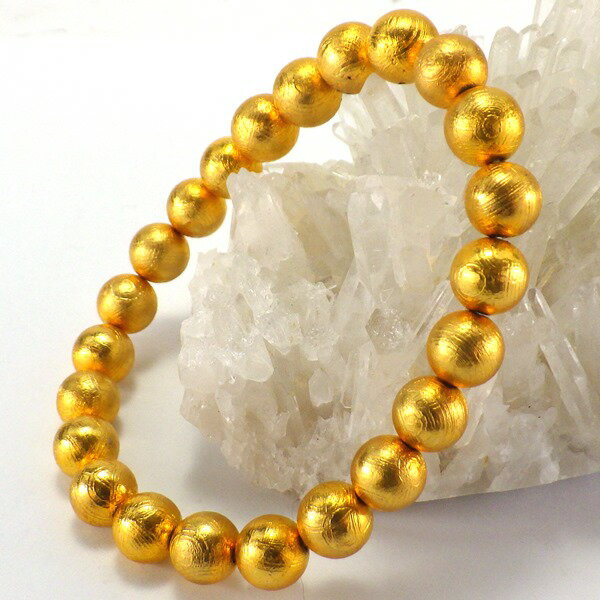 ギベオン ブレスレット レディース メンズ パワーストーンブレスレット ギベオン隕石 開運グッズ 風水火山 風水 2026 【ギベオンゴールドブレスレット8mm...